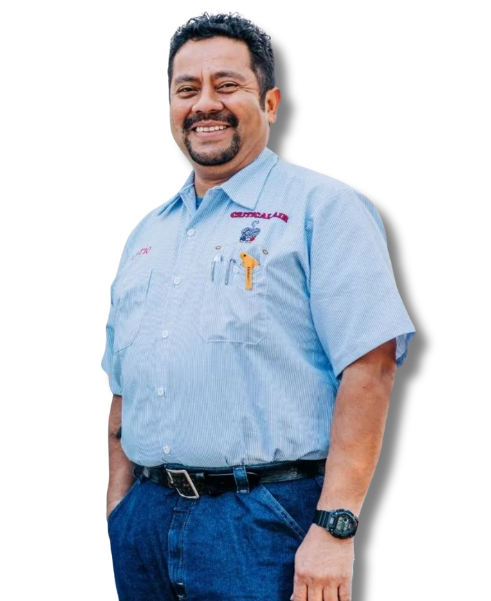 Mario, our trusted HVAC technician at Critical Air in Sugar Land, providing reliable AC and heating repair services